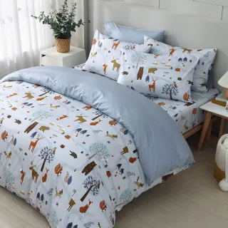 【HongYew 鴻宇】100%美國棉 薄被套床包組-多款任選(雙人)