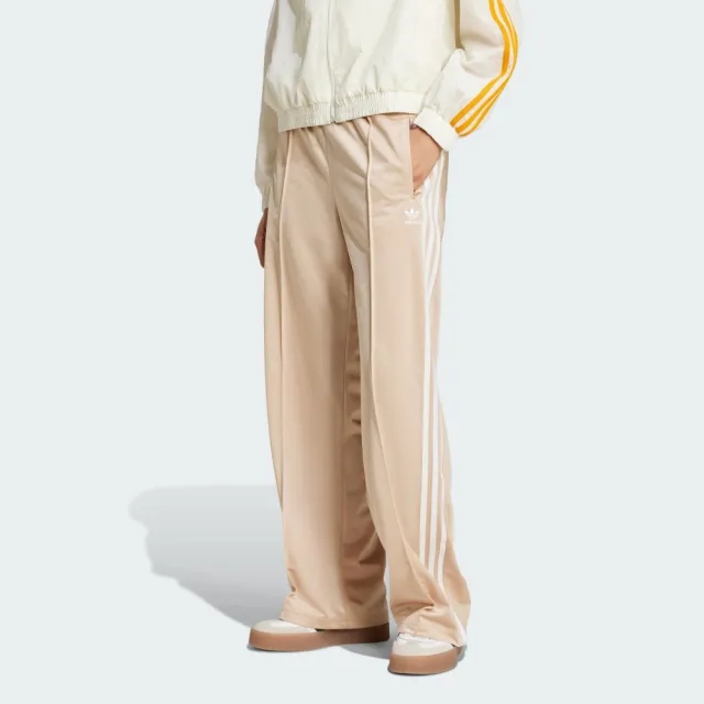【adidas 愛迪達】長褲 女款 運動褲 亞規 FIREBIRD TP 粉橘 IZ2753