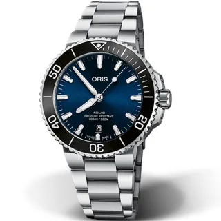 【ORIS 豪利時】Aquis 時間之海300米潛水錶-41.5mm(0173377664135-0782205PEB)