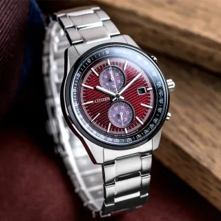 【CITIZEN 星辰】光動能東京紅限量星羅武士計時男錶-紅/41mm(CA7034-96W)