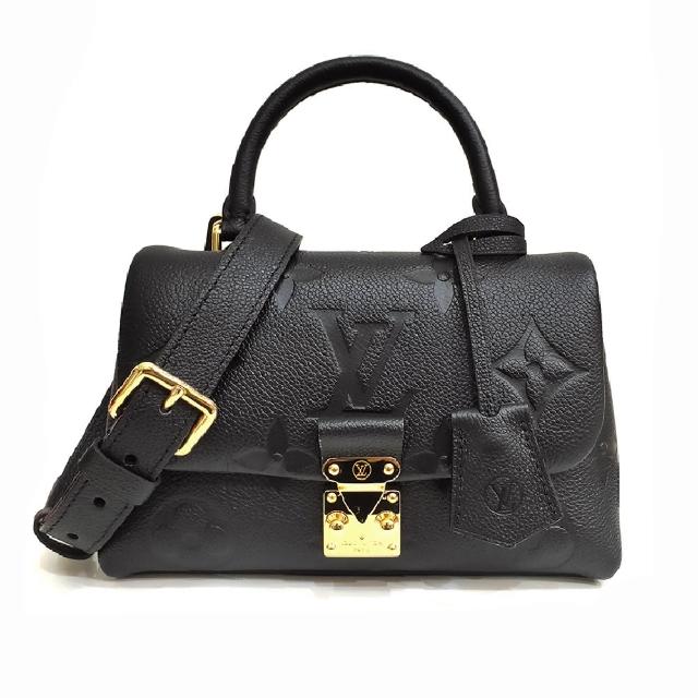 LV LOUIS VUITTON路易威登 M45977 經典 Madeleine BB 系列優雅 Monogram Empreinte 粒面牛皮手提斜背包