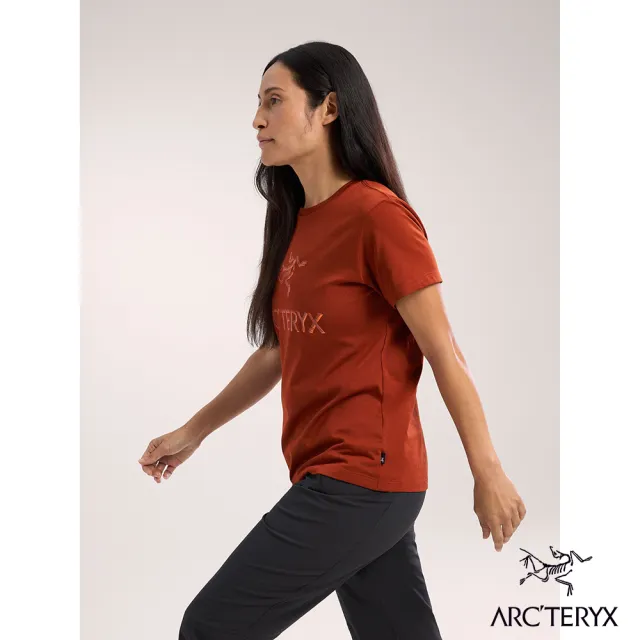 【Arcteryx 始祖鳥官方直營】女 ArcWord 短袖休閒Tee(紅衫紅/太陽橘)