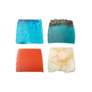 【LUSH 嵐舒】沐浴享受 香氛皂4件組(清新香氣/檸檬/海洋/柑橘/木質)