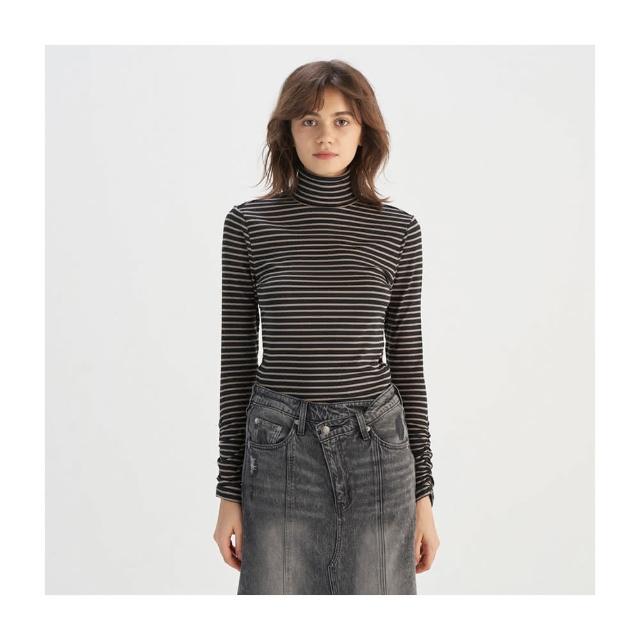 【LEVIS】女款 高領長袖 高領衣 彈力修身 莫代爾吸濕透氣 上衣 熱賣單品 001XT-0001
