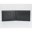 【BALLY】BALLY Ribbon燙銀LOGO小牛皮黑白黑條紋3卡對折卡夾(男款/黑)