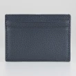 【BALLY】BALLY Ribbon燙銀LOGO小牛皮紅白紅條紋設計4卡開口式卡夾(男款/午夜藍)