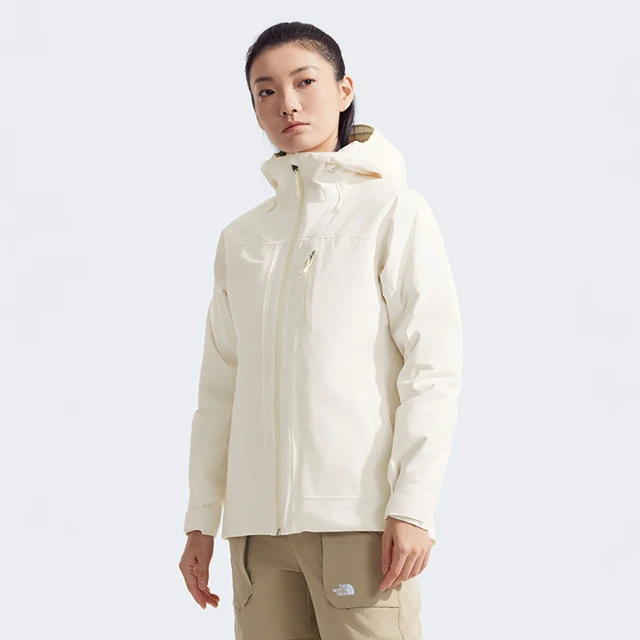 The North Face TNF 休閒 連帽羽絨內裡三合一外套 W NORTH DOWN TRICLIMATE-AP 女 米白(NF0A89Y7QLI)