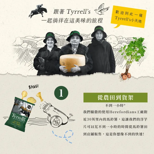 【Tyrrells泰勒思】英國洋芋片 任選口味(150gx12包)