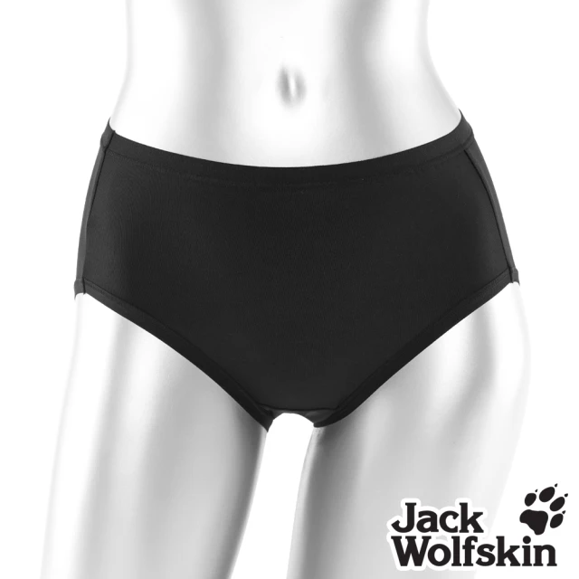 Jack wolfskin 飛狼 2件組 女 消臭石墨烯透氣親膚內褲 中腰(黑)