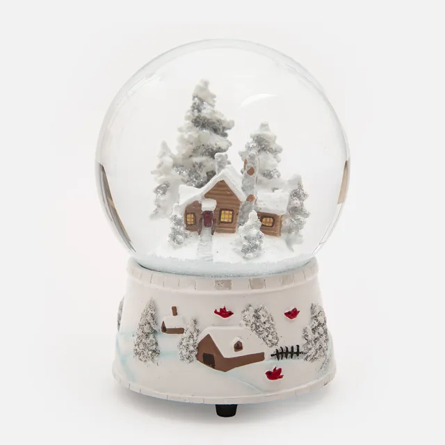 【特力屋】雪之聖誕音樂雪花球 水晶球