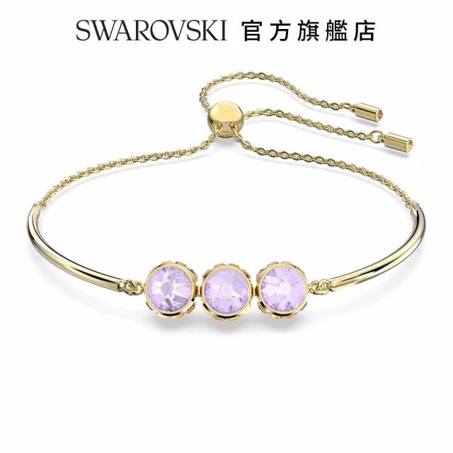 SWAROVSKI 施華洛世奇 Chroma 手鍊 圓形切割 彩色 鍍金色(絕版品)