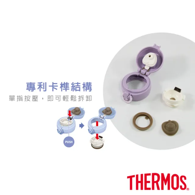 【THERMOS膳魔師】超值2入_酷洛米不鏽鋼輕量彈蓋保溫瓶500ml+輕水瓶1200ml(JNL-504KU-DGY+TCSS-1200BP-KU)