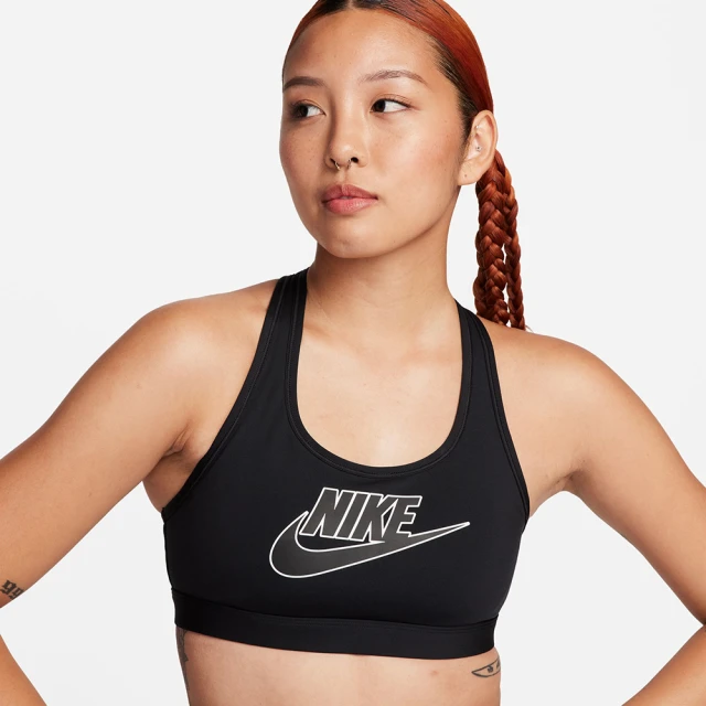 NIKE 耐吉 運動內衣 女款 中度支撐 AS W NK SWSH MED SPT FUTURA BR 黑 FB4081-010