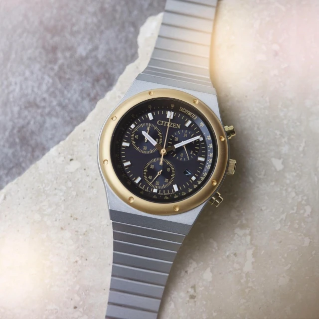 CITIZEN 星辰 Chronograph 昭和金限定款 計時腕錶-38mm(AT2544-64E)