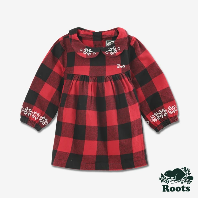 Roots Roots 嬰兒-BABYDOLL PARK PLAID 洋裝(紅色)