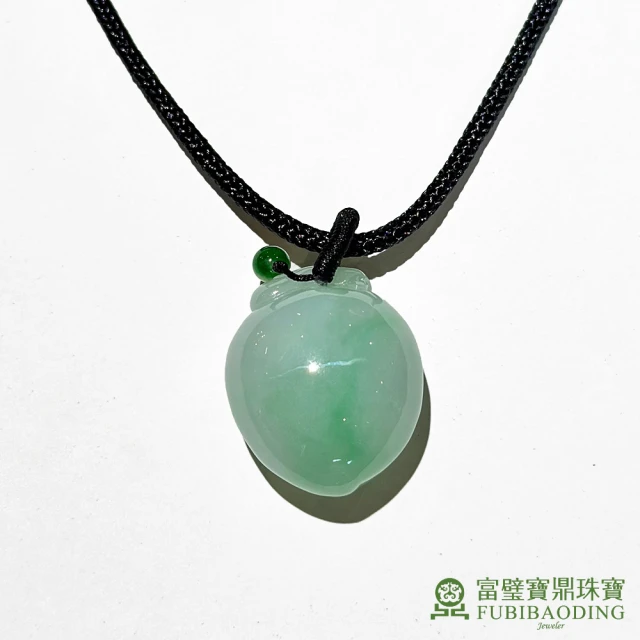 Fubibaoding jeweler 富璧寶鼎珠寶 糯種青圓潤桃子墜(天然A貨 翡翠 送禮 壽桃)