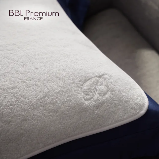 【BBL Premium】100%棉刺繡枕巾(飯店白)