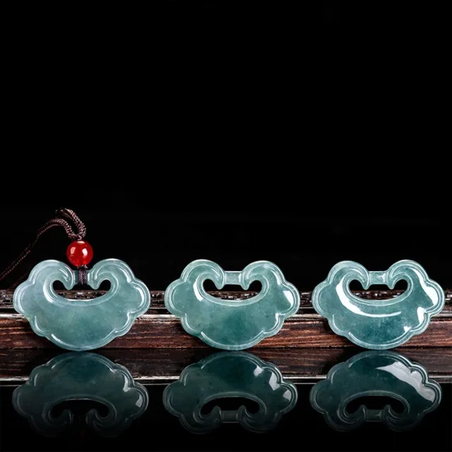 【KT DADA】翡翠藍水 如意項鍊 翡翠如意 天然A貨 翡翠項鍊 玉項鍊 翡翠吊墜 冰種玉石 掛件