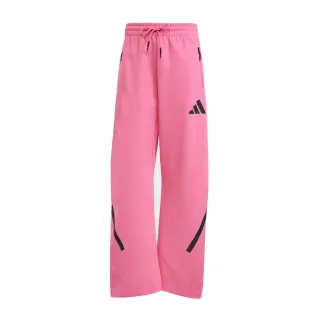 【adidas 愛迪達】W Z.N.E. BAR PT 女 長褲 中腰 運動 訓練 休閒 寬鬆 愛迪達 亮粉(JD6412)