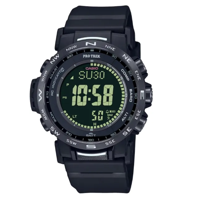 【CASIO 卡西歐】PRO TREK 電波 太陽能電力 三重感應器 戶外探險 PRW-35Y-1B_44.6mm