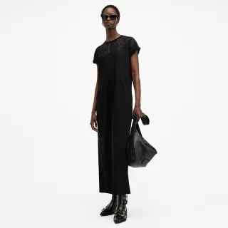 【ALLSAINTS】ANNA SNK 長版洋裝Black W295DB(舒適版型)