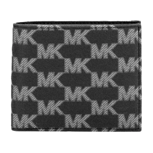 【Michael Kors】滿版LOGO緹花短夾