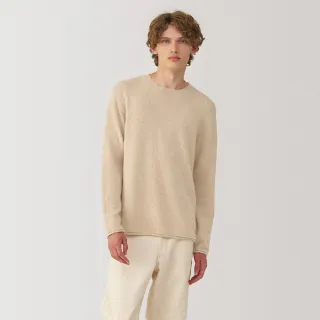 【MUJI 無印良品】男自然原色喀什米爾圓領針織衫(共2色)