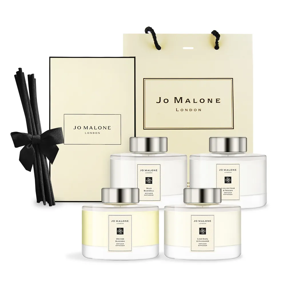 【Jo Malone】擴香165ml+品牌提袋-多款可選(英國梨小蒼蘭/青檸羅勒葉/藍風鈴/橙花-國際航空版-交換禮物)