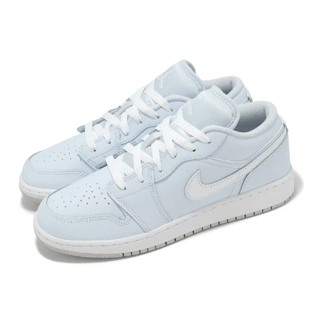 NIKE 耐吉 休閒鞋 Air Jordan 1 Low GS 大童 女鞋 藍 灰 AJ1 一代(FV8486-400)