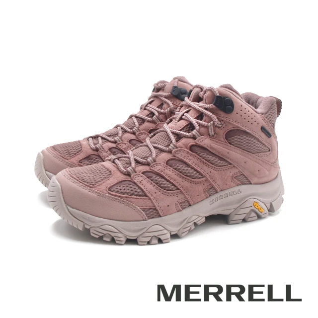 MERRELL 女 MOAB 3 MID WATERPROOF 中筒防潑水登山健行鞋 女鞋(藕粉色)