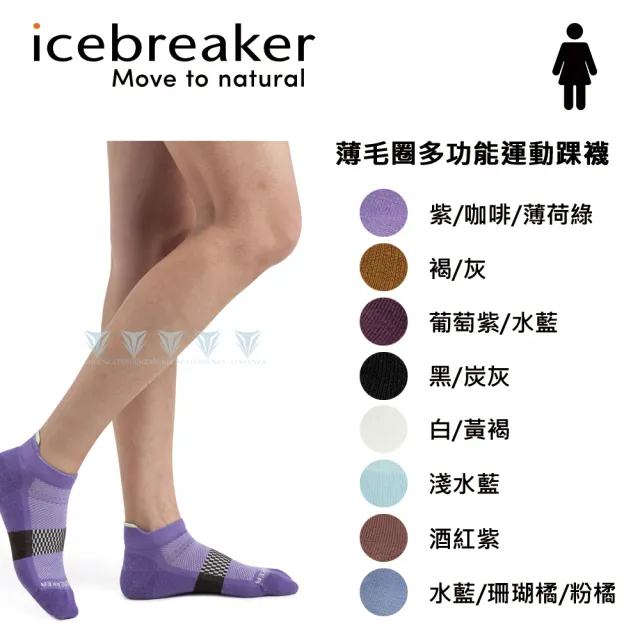 【Icebreaker】女 薄毛圈多功能運動踝襪- IB105128(羊毛襪/裸襪/羊毛襪襪/美麗諾)