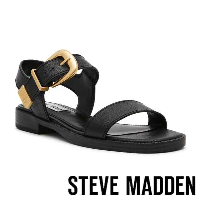 steve madden ISLANDER 休閒一字金扣涼鞋(黑色)