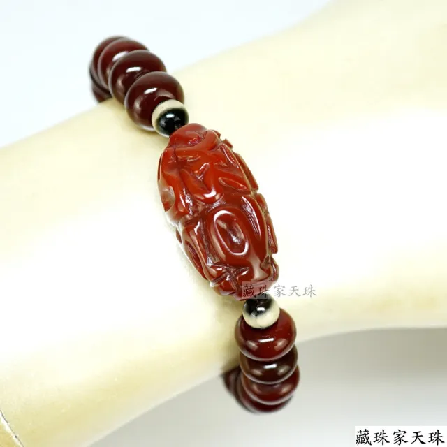 【藏珠家】紅玉髓財寶咒+貴人天珠手鍊