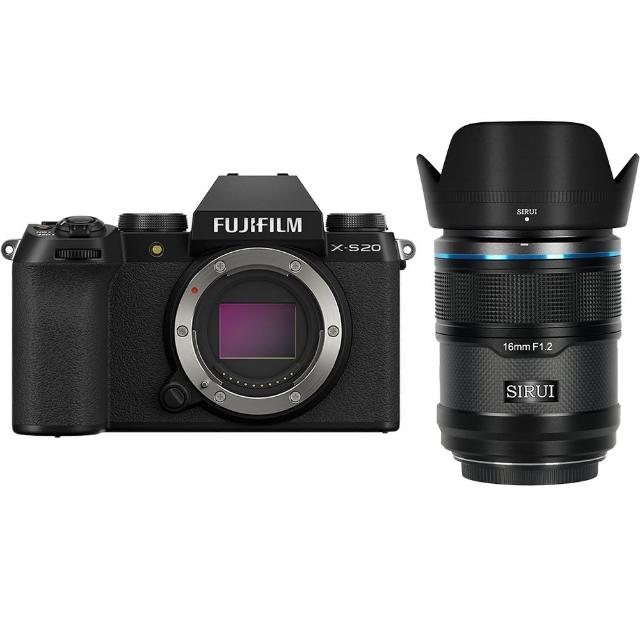 【FUJIFILM 富士】X-S20 單機身 + SIRUI Sniper 16mm F1.2 APSC 鏡頭 --公司貨