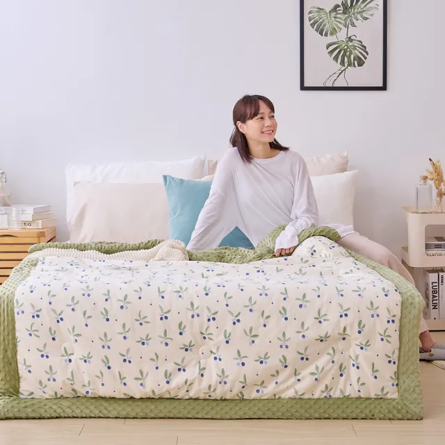 【DUYAN 竹漾】Heat Fi 純棉豆豆絨大豆抗菌冬被 / 150x200cm / 納美草原 棉被
