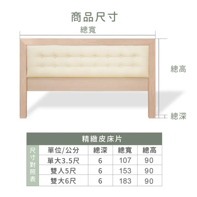 【ASSARI】雙人5尺精緻皮革床頭片