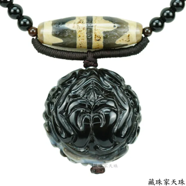 【藏珠家】精品38mm財咒天眼+大手印 天眼天珠項鍊