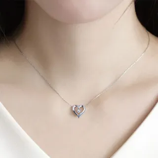 【Crossfor New York】日本原裝純銀懸浮閃動項鍊 -戀人未滿(提袋 禮盒 生日禮物 情人節送禮)