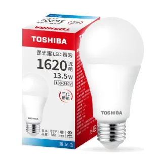 【TOSHIBA 東芝】8入組 星光耀 13.5W LED燈泡 晝光色