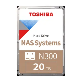 【TOSHIBA 東芝】2入組 ★ N300系列 3.5吋 20TB 7200轉 512MB NAS內接硬碟(HDWG62AAZSTA)