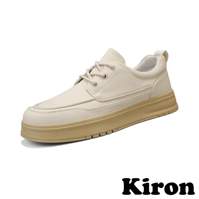 Kiron 厚底休閒鞋/時尚復古百搭厚底休閒鞋-男鞋(米)