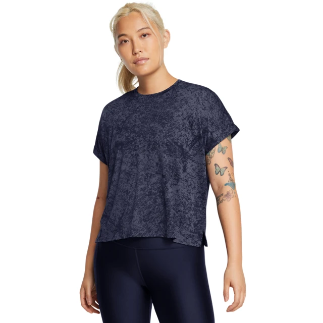 UNDER ARMOUR UA 女 Vanish Energy 印花短袖T-Shirt_1388644-410(藍色)