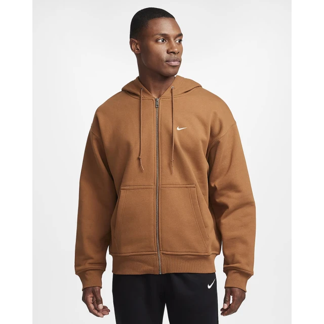 NIKE 耐吉 運動外套 休閒 舒適 寬鬆 男 M NK SOLO SWSH THERMAL FZ 棕色(FZ1165281)