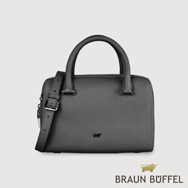 BRAUN BUFFEL 德國小金牛 台灣總代理 依雅娜 大波士頓包-黑色(BF853-36-BK)