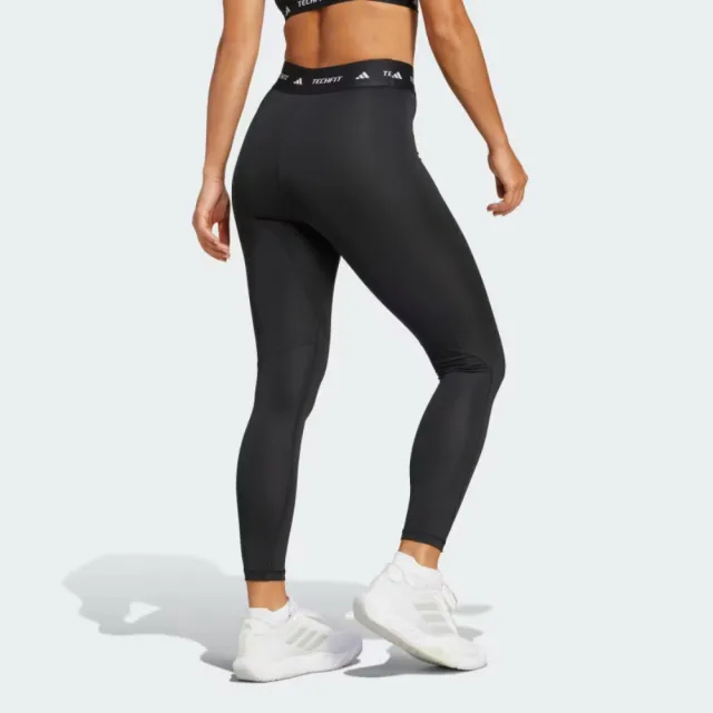 【adidas 愛迪達】TF 7/8 L 女 緊身褲 高腰 運動 健身 訓練 慢跑 吸濕排汗 支撐 包覆 黑(IT2273)