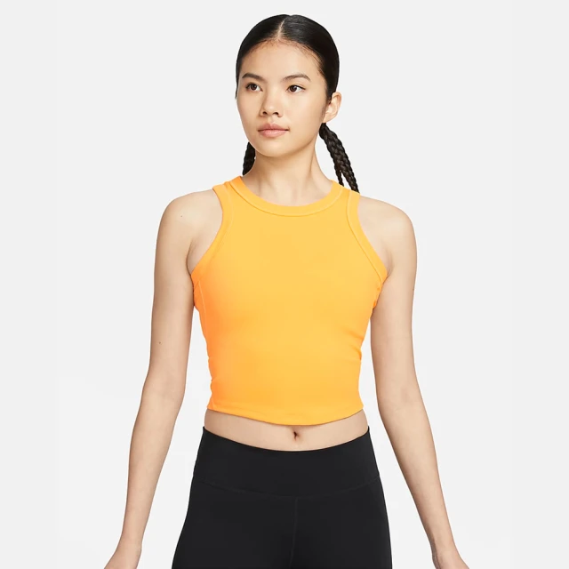 NIKE 耐吉 AS W NK ONE FITTED DFCROPTANK 女 運動背心 短版 黃(FN2807717)