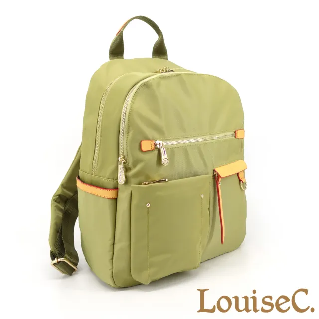 【LouiseC.】Tree House 輕盈尼龍+植鞣革牛皮雙隔層多收納手提後背防水包-3色(真皮包包 CC158302)