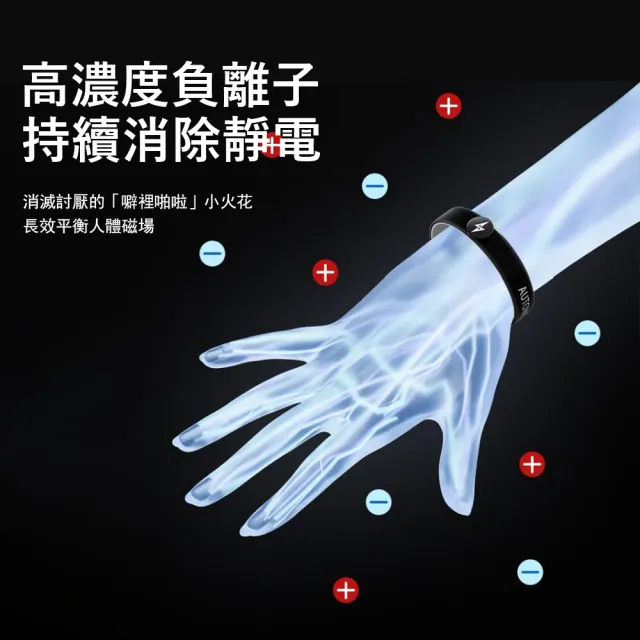 【Kyhome】無線防靜電能量手環 負離子靜電消除器 強效除靜電 運動矽膠腕帶 交換禮物