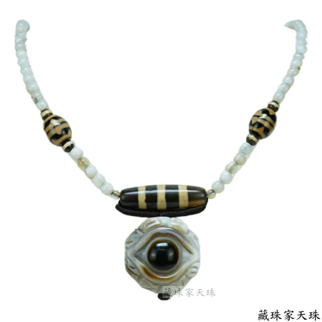 【藏珠家】精品32mm財咒天眼+兩儀八卦天眼天珠項鍊