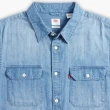 【LEVIS 官方旗艦】男款 寬鬆中長版牛仔襯衫 / 精工輕藍染水洗 上衣 熱賣單品 19573-0212